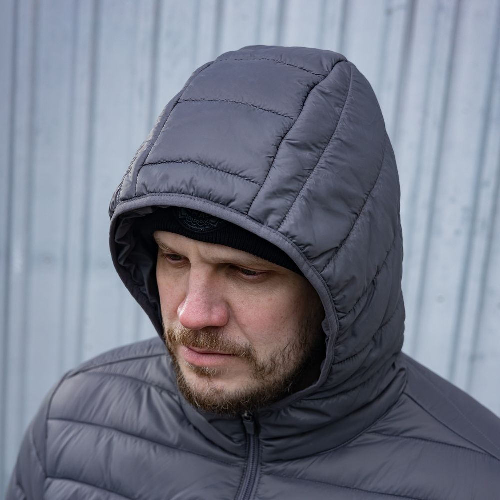 Maverick демісезонна куртка Puffer Hooed (Dark Gray), 3XL