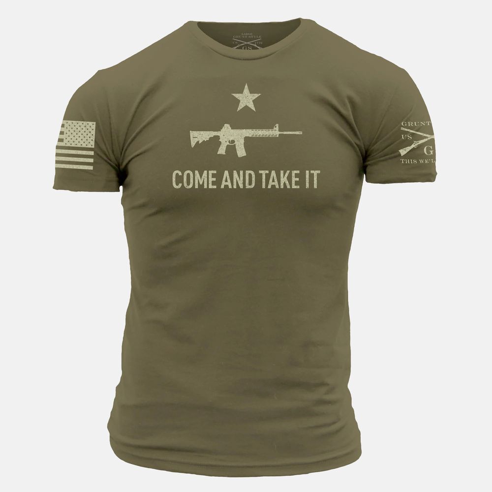 Grunt Style футболка Come and Take It 2A Edition (Military Green), 3XL