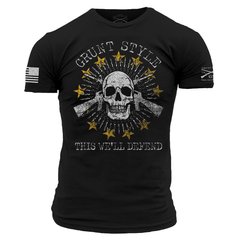 Grunt Style футболка Crossed-Rifle Skull (Black), XL