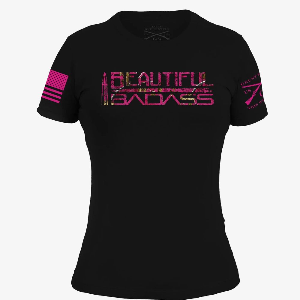 Grunt Style женская футболка Beautiful Badass (Realtree Xtra), S