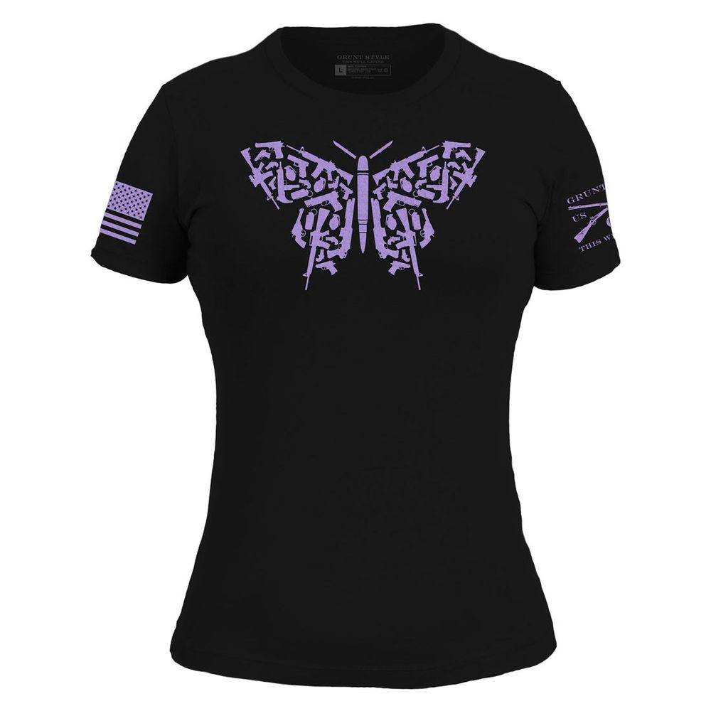 Grunt Style женская футболка 2A Butterfly (Black), L