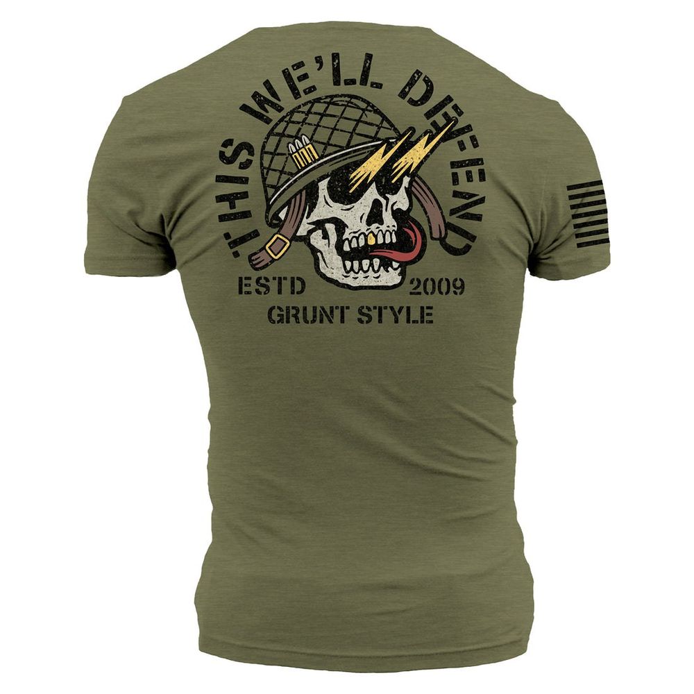 Grunt Style футболка Death Skull (Military Green), XL