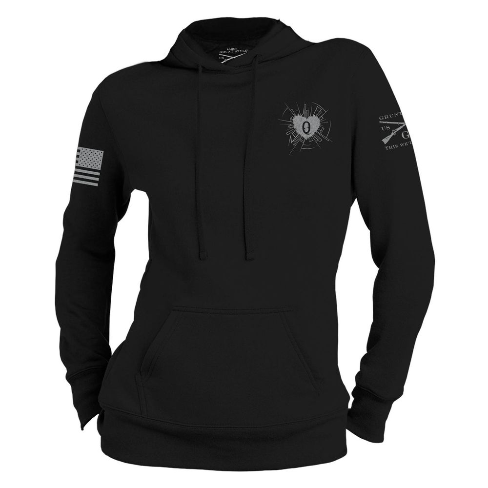 Grunt Style женское худи Heart and Soul of a Warrior (Black), M