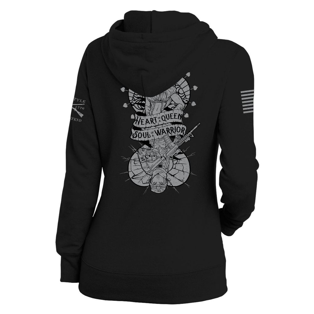 Grunt Style женское худи Heart and Soul of a Warrior (Black), M