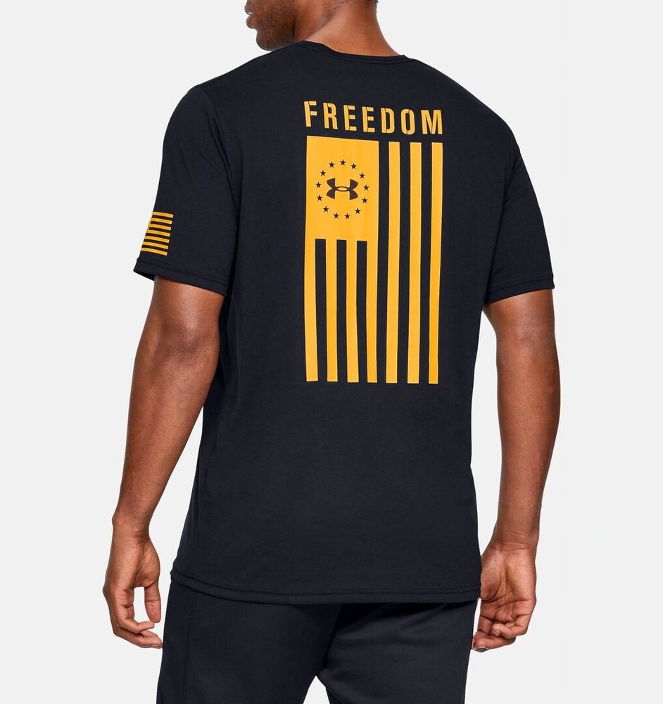 Under Armour футболка Freedom Flag (Black-Steeltown Gold), L