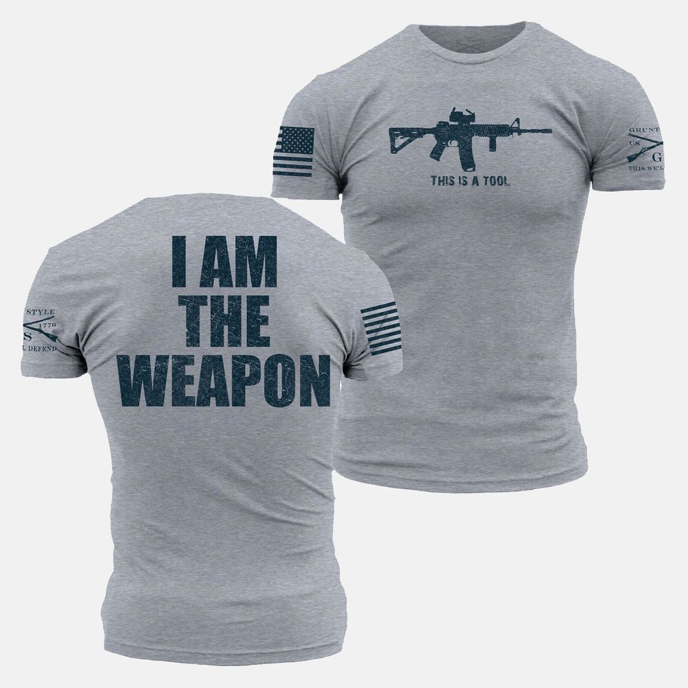 Grunt Style футболка I Am The Weapon (Dark Heather Gray), S