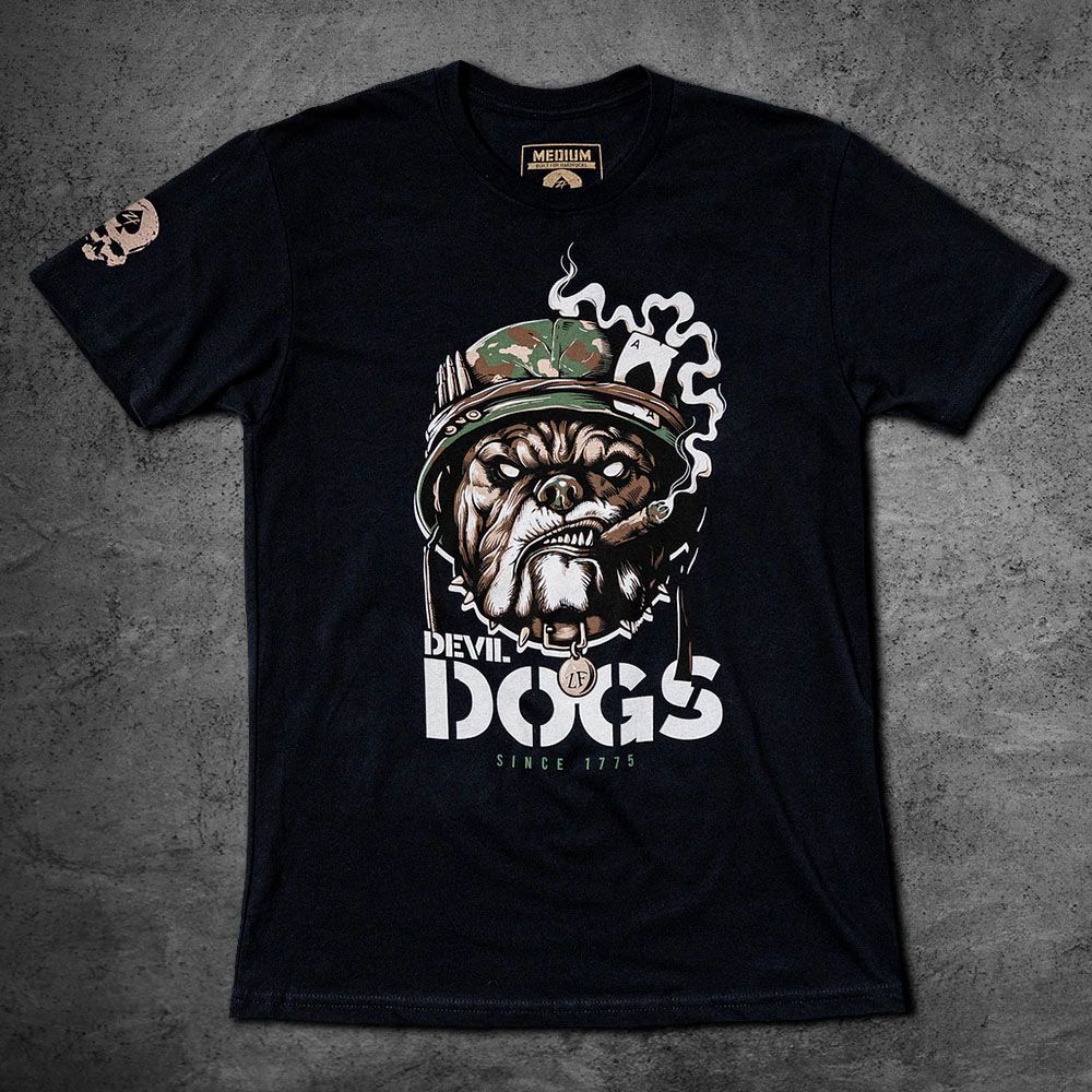 Zero Foxtrot футболка Devil Dogs (Black), XL