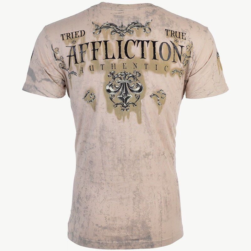 Affliction футболка Tried Sand Tobacco Seam, S