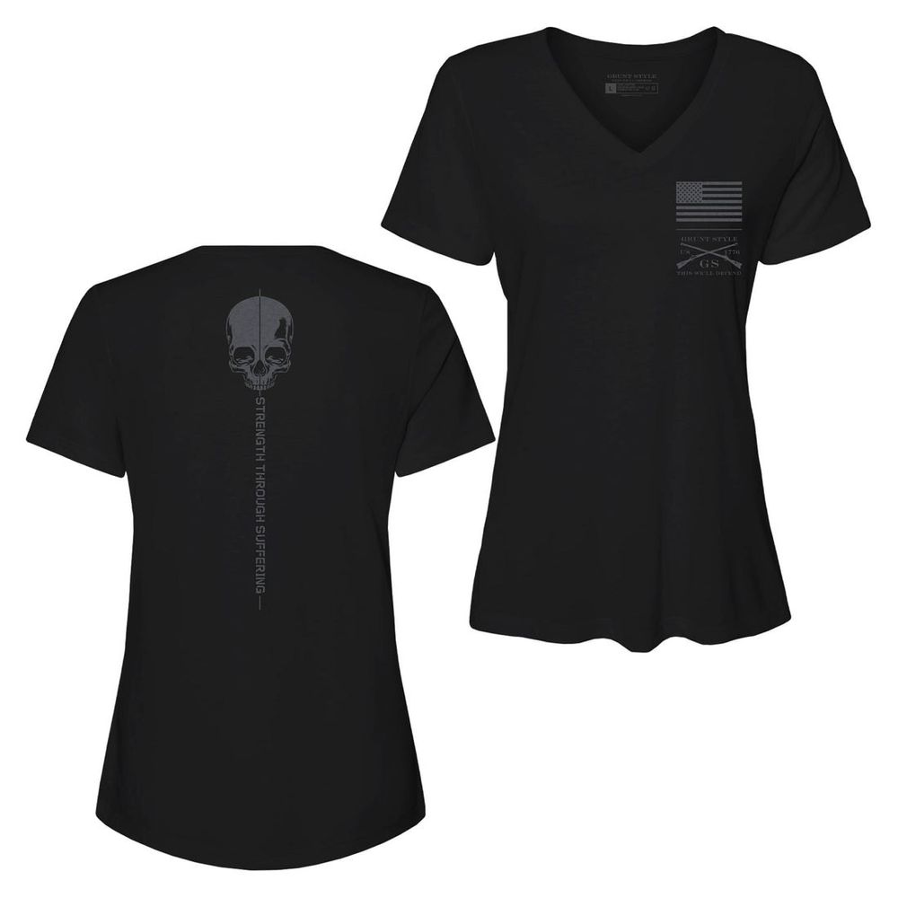 Grunt Style женская футболка Strength Through Suffering Relaxed (Black), M