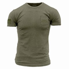 Grunt Style футболка Veteran Flag Pocket (Light Olive), XL